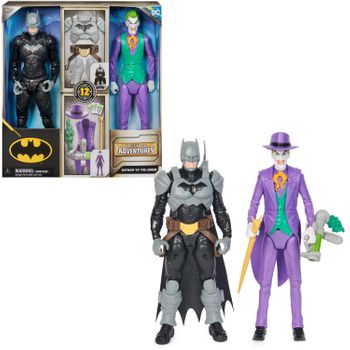 Dc Comics , Batman Adventures, Conjunto De Figuras De Acción De Batman Adventures Batman Vs The Joker, 2 Figuras, 12 Accesorios De Armadura, Juguete De Superhéroes Para Niños Y Niñas De 30 Cm