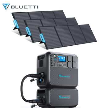 Bluetti Ac200max + 3 Pv200 2048wh Estación Energía Solar 2200w (4400w Máx) Wh Ampliable