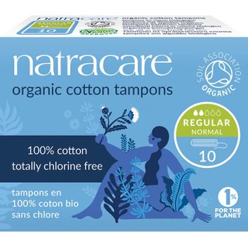 Natracare Tampón Regular 10 Unidades Sin Aplicador Bio