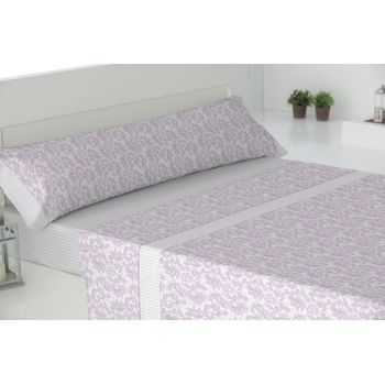 Sábana Bajera Ajustable Lisa Violeta Cama 160 Cm - 160x190/200 Cm, 100%  Algodón. con Ofertas en Carrefour