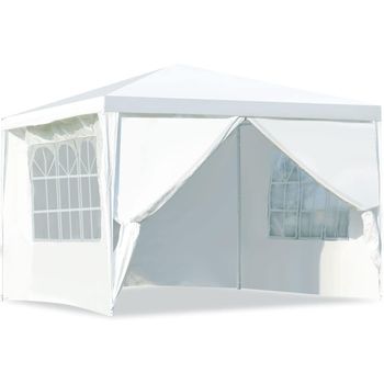 Carpa Plegable 3 X 3, Pergolas De Jardin 4 Paredes Laterales Desmontables Costway 115 X 24 X 17 Cm