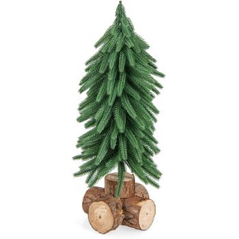 40cm Árbol De Navidad De Mesa, Mini Árbol De Navidad Con 200 Puntas De Ramas Costway 12 X 15 X 40 Cm