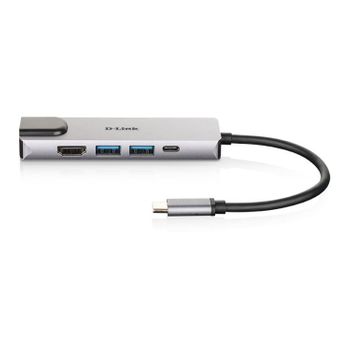 D-link Adaptador Usb-c 5 En 1 Con Hdmi/ethernet/suministro E