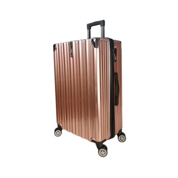 Travel Maleta Diamond Rígida Mediana 70.0 X 44.0 X 27.0 Cms Resistente Y Ligera Color Rosa Metal