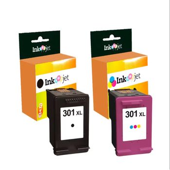 Compatible Pack Hp 301xl V3 Negro + Hp 301xl Tricolor Cartuchos De Tinta + Regalo Daily Paper Papel A4 80gr. 210x297mm (500 Hojas) Blanco