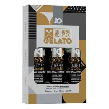 Lubricante Con Sabor Tri Me Gelato System Jo (3 Pcs)