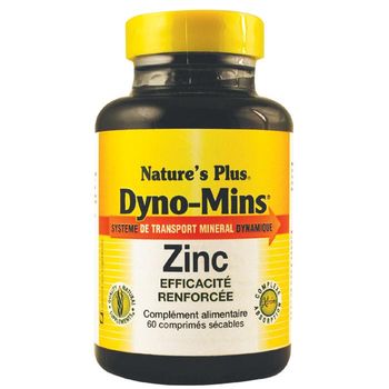 Dyno-mins Zinc 15 Mg Nature's Plus, 60 Comprimidos
