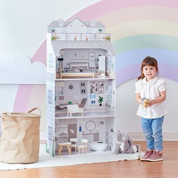 Teamson Kids - Casa De Muñecas Y Muebles De Madera Grande Para Niños  Kyd-10922a con Ofertas en Carrefour