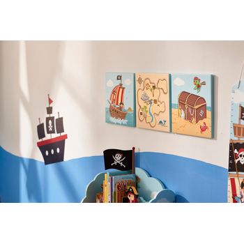 Arte De Pared Sobre Lienzo Pirate De Fantasy Fields Para Niños Td-11633a