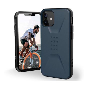 Uag Civilian Azul Negro Carcasa Apple Iphone 12 Mini Resistente