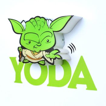 Lampara Led 3d Pared Yoda Star Wars Disney Mini