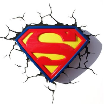 Lampara Led 3d Pared Superman Dc Comics
