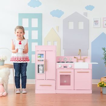 Teamsn Kids Cocina De Juguete De Madera Con Accesorios Para Niños Td-11414w  con Ofertas en Carrefour