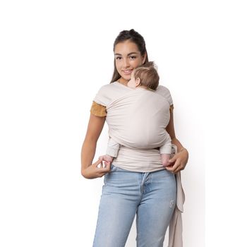 Boba Wrap Fular Elástico Portabebé Bambú Serenity, Ideal Recién Nacidos, Pañuelo Porteo Ergonómico Ajustable, Tejido Viscosa Bambú Termoregulador Para Verano. Organic Stone