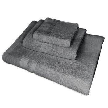 Todocama- Juego De 2 Toallas De Baño Grandes 100x150cm Gris Oscuro , 100%  Algodón De 550 Gsm Extra Suaves, Altamente Absorbentes Y De Secado Rápido.  con Ofertas en Carrefour