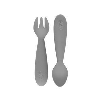Mini Fork & Spoon - Pack De Cuchara Y Tenedor - Gris Oscuro - 12+