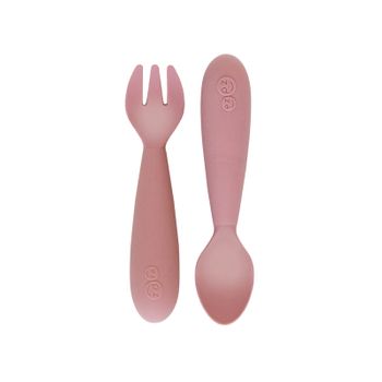 Mini Fork & Spoon - Pack De Cuchara Y Tenedor - Rosa Pálido - 12+