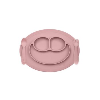 Mini Set De Alimentación - Rosa Pálido - 12+ (mini Mat, Cuchara Y Tenedor)