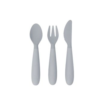 Happy Utensils (cuchara, Tenedor Y Cuchillo) - Gris Claro - 24+