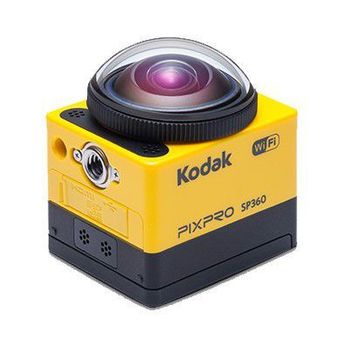 Kodak Pixpro Sp360 Action Cam Amarilla - Extreme Pack - Cámara Digital 360° - Full Hd 1080p - Accesorios Incluidos