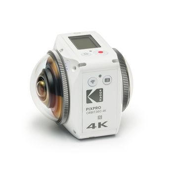 Kodak Pixpro 4kvr360 Action Cam White - Ultimate Pack - Cámara Digital De 360° - Doble Lente - Vídeo 4k - Accesorios Incluidos