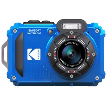 Kodak Pixpro Wpz2 - Cámara Digital Compacta De 16mp, Resistente Al Agua Hasta 15 Profundidades, A Prueba De Golpes, Vídeo 720p, Pantalla Lcd De 2,7" - Batería Li-ion - Azul