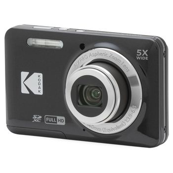 Kodak Pixpro Fz55 - Cámara Digital De 16 Megapíxeles, Zoom Óptico 5x, Pantalla Lcd De 2,7", Estabilizador Óptico, Vídeo Full Hd 720p, Ión-litio - Negro