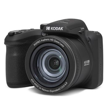 Kodak Pixpro Astro Zoom Az405 - Cámara Digital Bridge, Zoom X40, Gran Angular De 24 Mm, 20 Megapíxeles, Lcd De 3", Vídeo Full Hd 1080p, Ois, Pila Aa - Negro