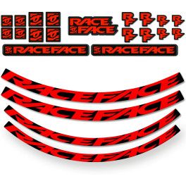 Race Face Kit Adhesivos Ruedas Small Red