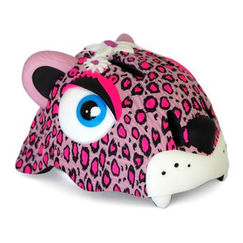 Casco De Bicicleta Para Niños De 2 A 7 Años  Crazy Safety Leopardo Rosa - Homologado Y Certificado Según Norma En 1078