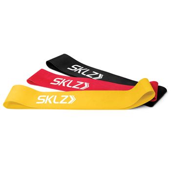 Sklz Juego De Bandas Resistencia Mini Bands 3 Pzas Amarillo Rojo Negro Sklz