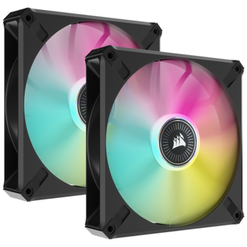 Corsair Icue Ml140 Rgb Elite Carcasa Del Ordenador Ventilador 14 Cm Negro 2 Pieza(s)