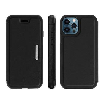 Funda Iphone 12 / 12 Pro Otterbox Tarjetero Piel Auténtica Serie Strada - Negro