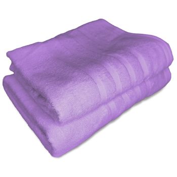 Toalla Baño De Fibras Bambú 380 Gsm 2 Piezas Color Lavanda