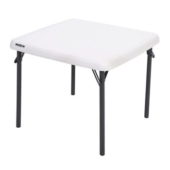 Mesa Auxiliar Plegable Redonda Blanco Lifetime Ø84 X 74 Cm con Ofertas en  Carrefour