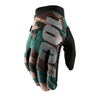 100% Brisker Glove Camo/black