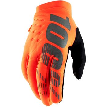 100% Brisker Guantes Naranja/negro