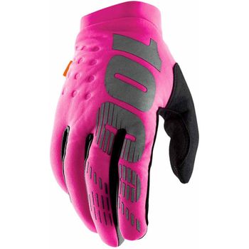 100% Brisker Guantes Mujer Neon Rosa/negro