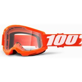 100% Strata 2 Goggle Orange - Clear Lens