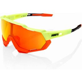 100% Speedtrap - Soft Tact Oxyfire - Hiper Red Multilayer Mirror Lens