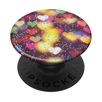 Popsockets Soporte Adhesivo Glitter Bokeh Hearts