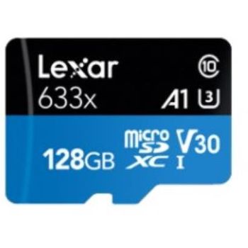 Tarjeta De Memoria Micro Sd Lexar Microsd 128gb C10 U3 633x 95r 45w