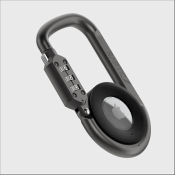 Raptic Link+lock Funda Mosquetón Compatible Con Apple Airtag Con Combinacion Negro