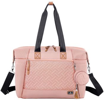 Bolsa De Pañales De Viaje Con Funda Para Chupete Y Cambiador Rosa Dikaslon