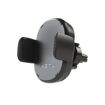 Soporte Para Coche Con Carga Qi De 10 W + Cargador Para El Mechero Kenu - Negro