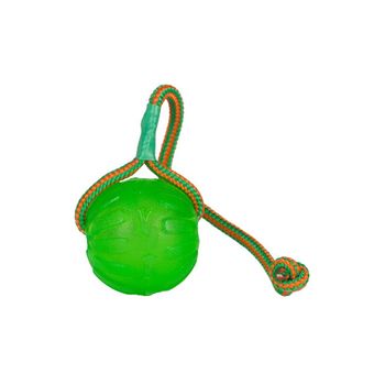 Pelota Con Cuerda Swing & Fling Chew Ball  - Tamaño:  M/l, 9 Cm - Color Verde