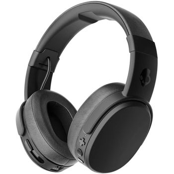 Skullcandy Crusher Over-ear Bluetooth, Auriculares Inalámbricos Con Micrófono, Espuma Viscoelástica Con Aislamiento De Ruido, Estéreo Ajustable, Batería Con 40h De Duración, Negro