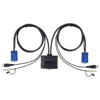 Kvm Levelone Kvm-0223 2 Puertos Usb + Audio