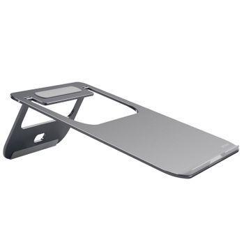 Soporte Escritorio Para Ordenador Portártil Macbook Tableta Ipad Satechi Gris