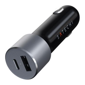 Cargador Coche 72w Usb-c Power Delivery + Usb Luz Led Satechi Gris